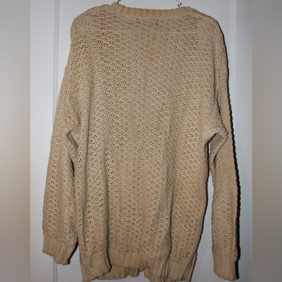 Vintage Hunters Run Cableknit Cardigan Cream Women's L - Picture 4 of 4